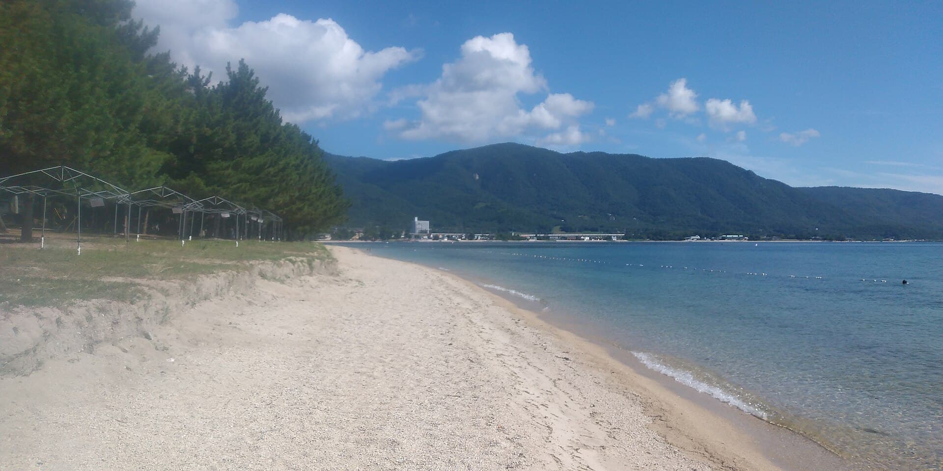 近江舞子から望む、琵琶湖と湖西の山々
